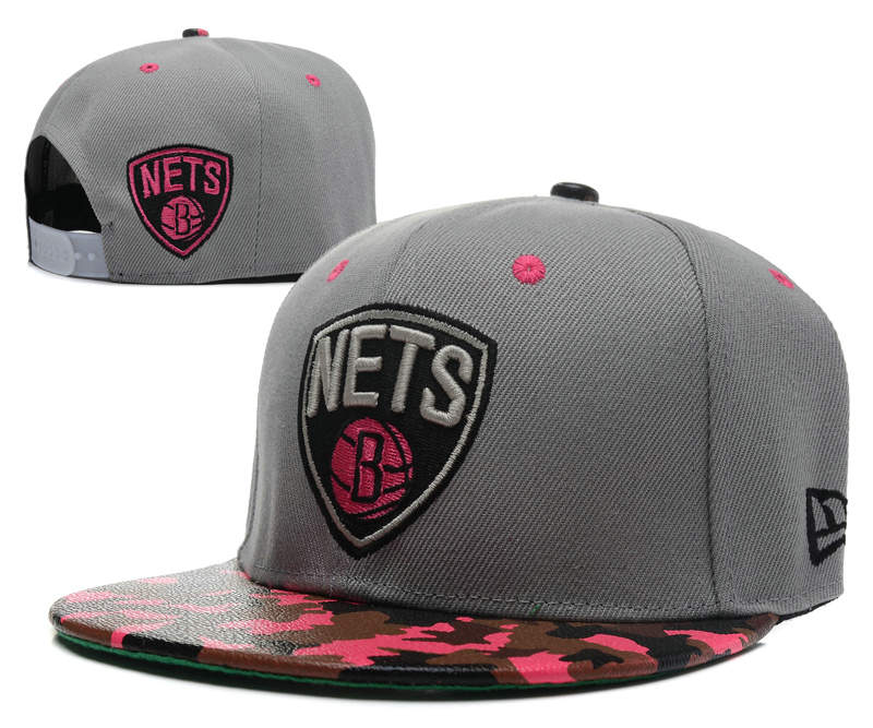 Brooklyn Nets Grey Snapback Hat SD 0512